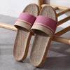 Simple Women Flat Slippers Casual Flax Indoor Home Beach Shoes