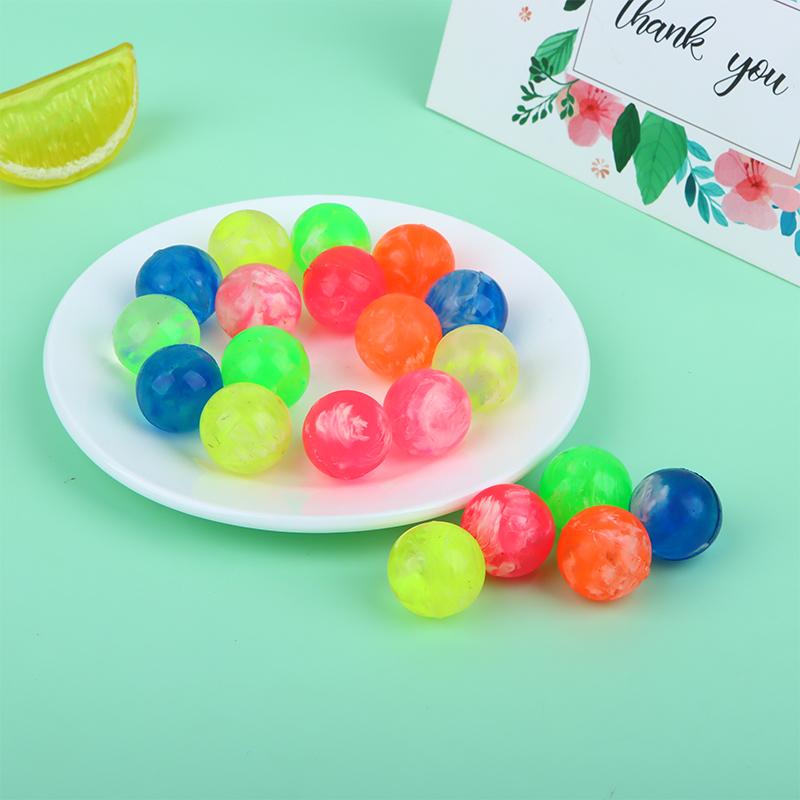 20Pcs Rubber Cloud Bouncy Balls Toy Jumping Balls Mini Neon Swirl Bouncing Balls