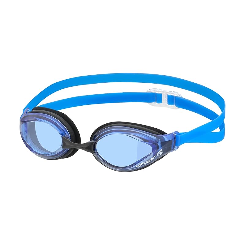View V260JYSA BL Swimming Goggles, Curved Lens, First Racing Goggles, Ultimate Low-Deflection Junior Racing Model, Made in Japan, Ages 6-12