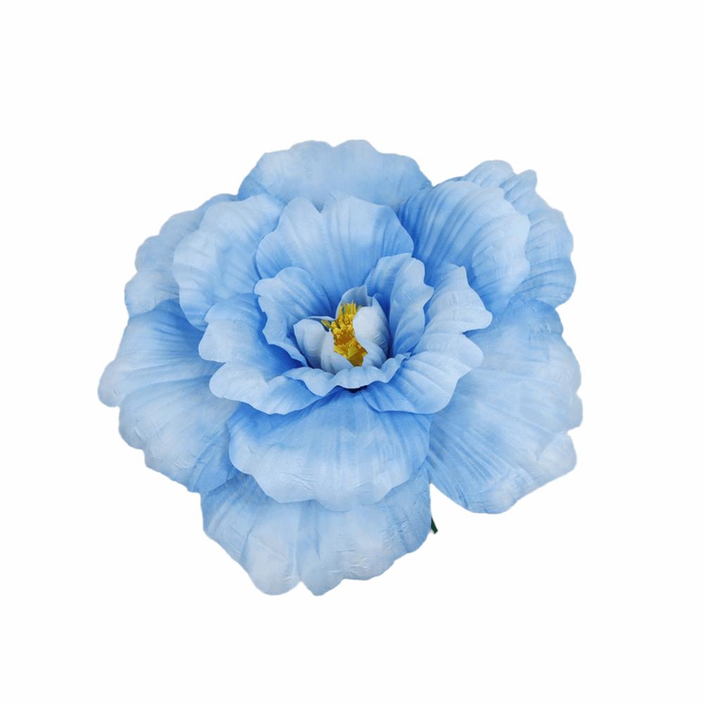 28см Нетканый материал Пион Нетканый материал Крупномасштабный Реквизит для показа 3D-симуляция Дизайн Свадебный сценический реквизит Украшение для мероприятия синий