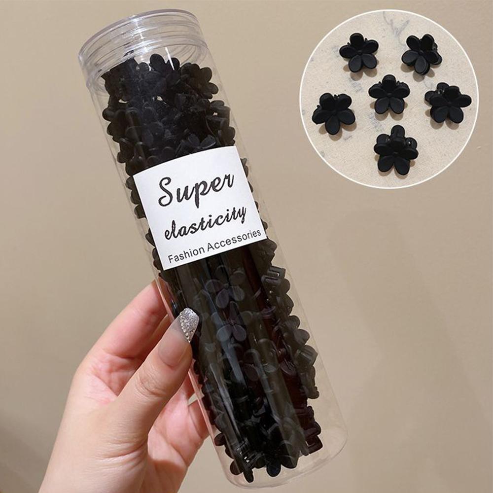 

50 шт. матовых пластиковых мини-заколок-заколок в виде головы кролика, заколки-крабики для маленьких девочек, милые маленькие заколки-цветы, аксессуары для волос