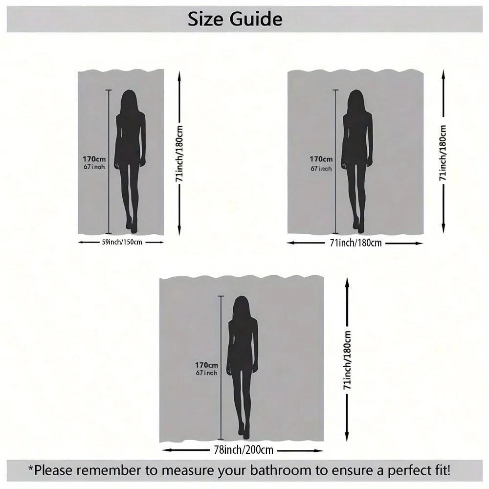 1pc Ocean Sunset Shower Curtain - Vibrant Beach Scene Print,  Perfect for Coastal Bathrooms, Ocean Scene Design