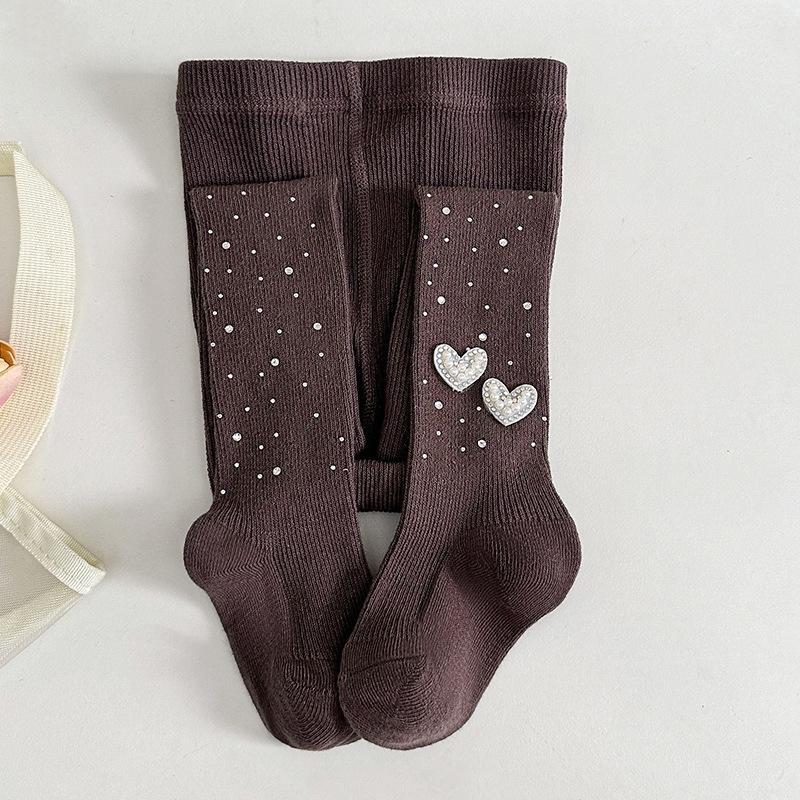 Kids Tights For Girls White Sparkling Pantyhose Spring Fall Dressy Leggings with Rhinestones Dressy Autumn Tights