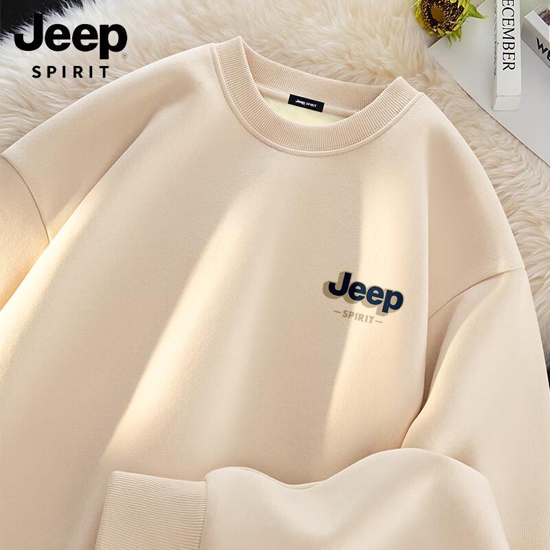 JEEP SPIRIT Men's Heavyweight Fleece Lined Pullover Sweatshirt