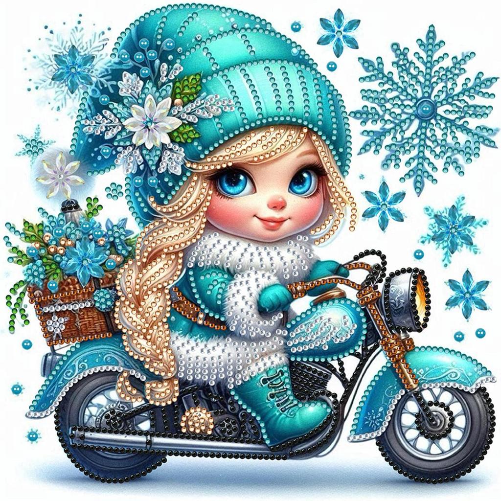 Snow Girl Special Shape Partial Drill Dimond Art Paintings for Gift Home Wall Decor Crystal Rhinestones Diamond Painting 30x30cm