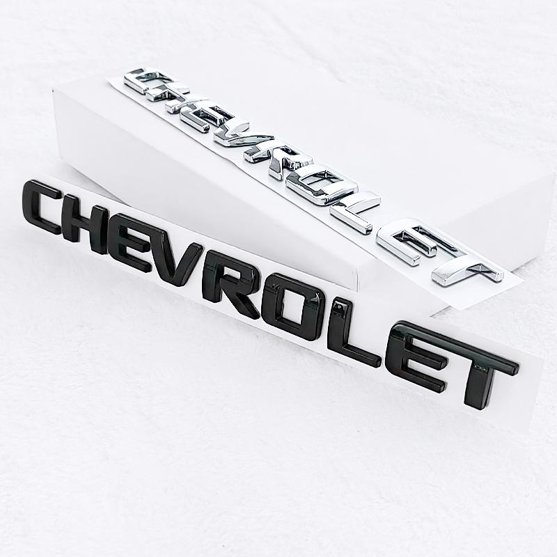1pcs Chevrolet ABS Car Rear Letter logo sticker Rear Bumper tail door trunk sticker car rear Emblem sticker styling Accessories
