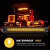 1PCS 15 LED Universal Trailer Light Bar 12-24V Brake Light with Sequential Flow Signal Turn Signal Lights for Truck Pickup Boat