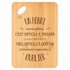 Cutting Board / Appetizer Tray - PLANETEE - An Equally Great Henri - Engraved Bamboo - 30x20x1 Cm - Hole 24 Mm