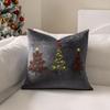 Festive Plush Pillowcase Christmas Tree Design Throw Pillow Cover Short Plush Component For Sofa Bed Decoration