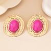 Stud Earrings For Women Round Metal Geometric Ear Accessories Holiday Party Gift Fashion Jewelry CE214