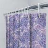 Purple Floral Shower Curtain Waterproof Bath Decorations Printed Decoration Modern Home Bathroom Linen Shower Curtains Set For B