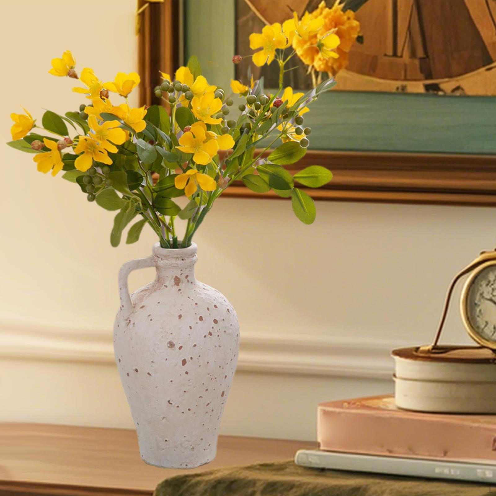 

Ceramic Farmhouse Vase, Kettle Flower Pot Holder, Pottery Pitcher for Display A