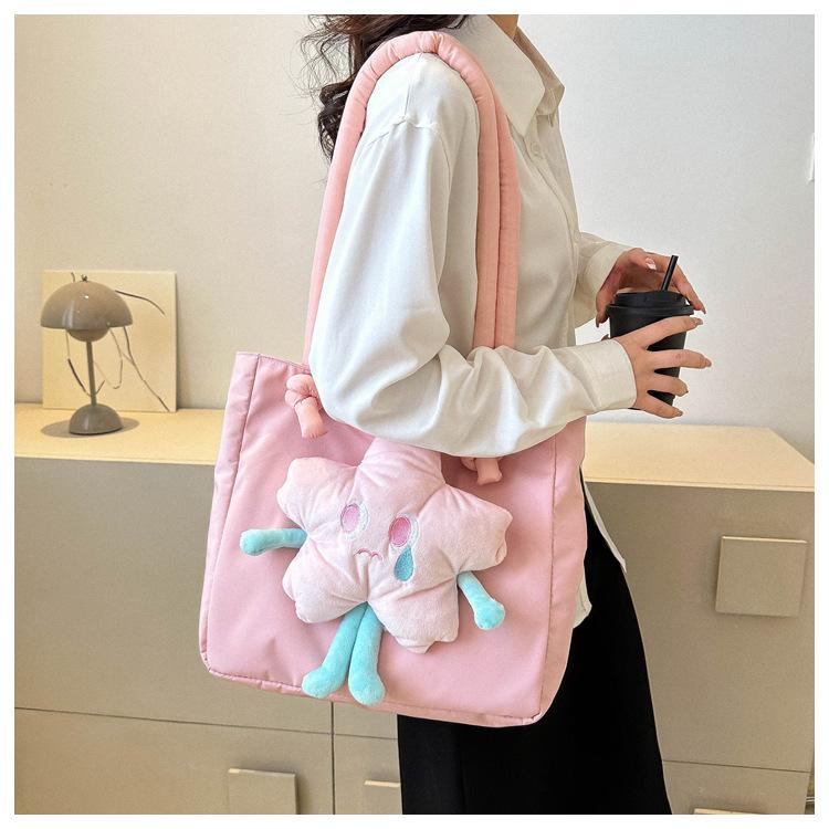 Lightweight Oxford Cloth Tote Bag for Women Large Capacity Shoulder Underarm Bag
