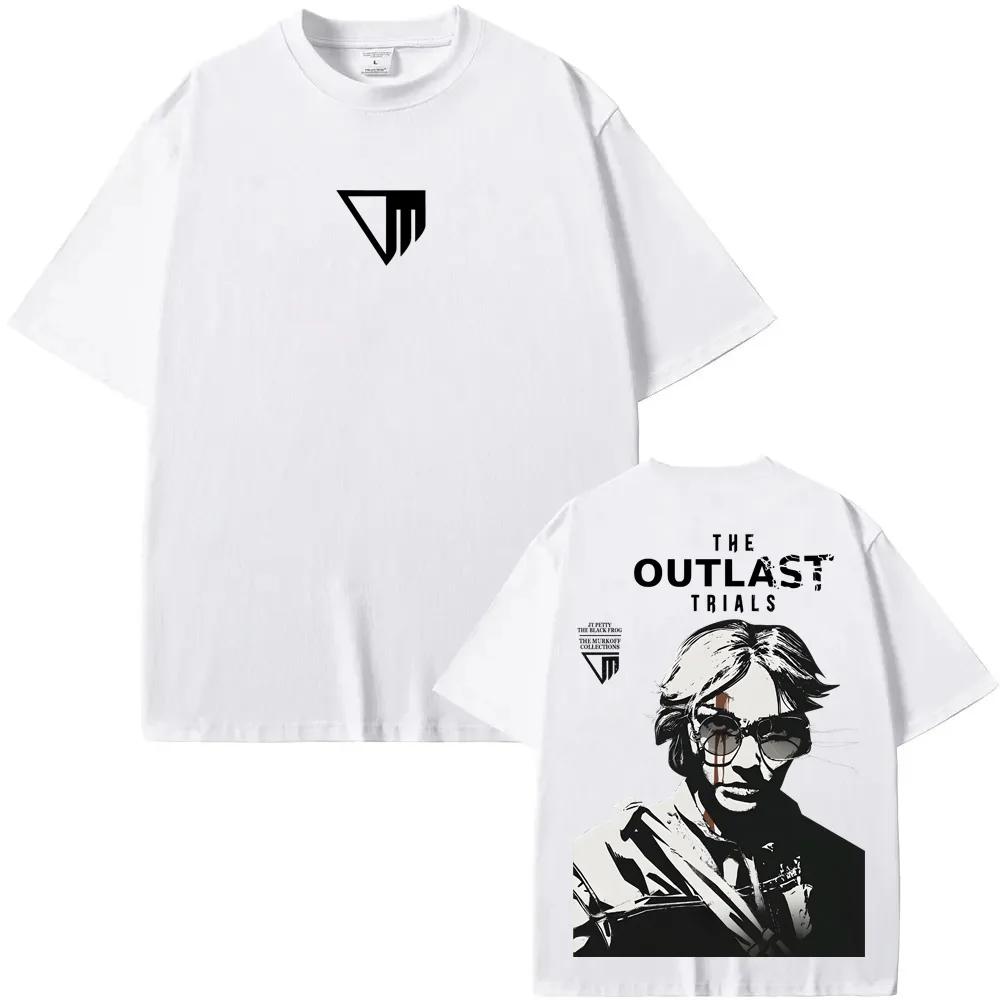 Summer Outlast Trials Players DrawingsTshirt 2026 New Horror Game Graphic Printing TEE 100cotton Comfortable High Quality Tees