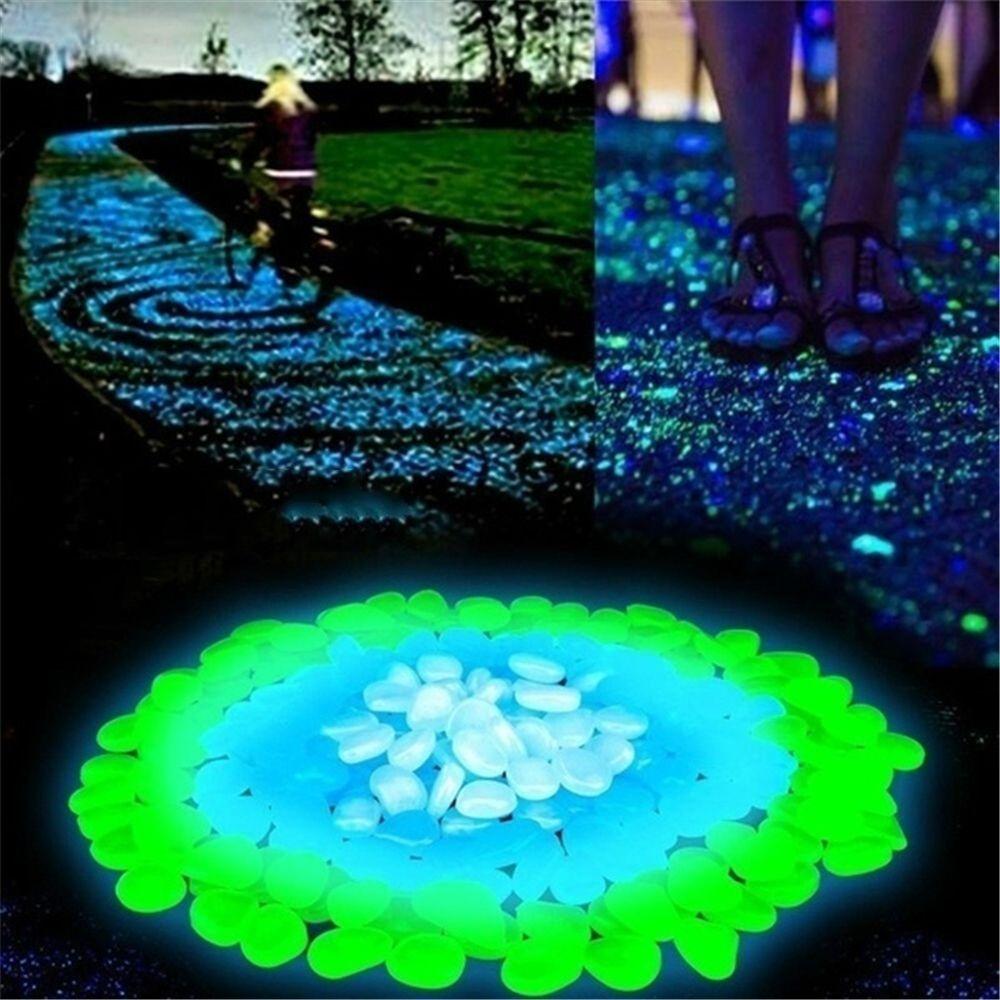 10pcs Decoration 4.5cm Luminous Pebbles Glow in Dark DIY Garden Luminous Stone Gravel Big Big Stone Garden