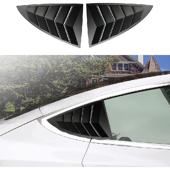 YHCDSEA For Model 3 Rear Side Window Shutter Cover Louver Sport Style Cool Exterior Decoration Fit For Tesla Model 3 2017-2025 Accessories (Glossy