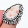 Natural Sunstone Gemstone Handmade 925 Sterling Silver Jewelry Ring Size 8 h7W65