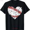 Retro Herz Baseball Mama Damen Mama Muttertag T-Shirt für Papa Tochter vintage Gewaschen Bequem Mode Designer Kleidung