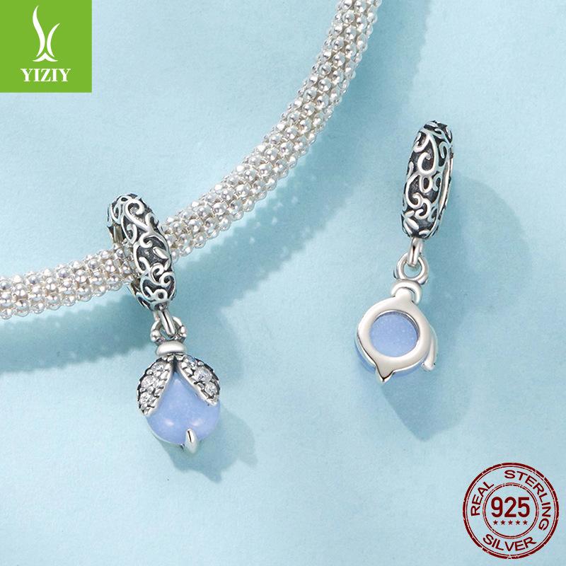 Luminous Stone Firefly Diy Pendant Accessories, Mori S925 Sterling Silver Luminous Insect Beads.