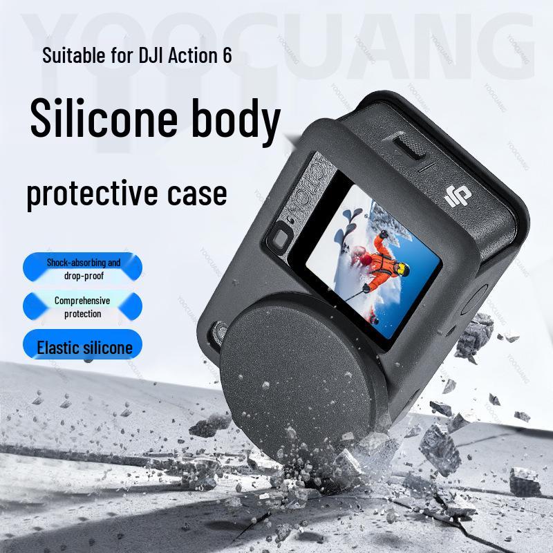 Dji Action 6 Silicone Case: Anti-Scratch & Anti-Fall Protective Shell