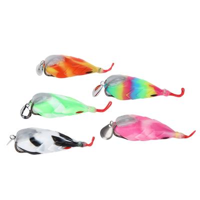 5Pcs Artificial Simulation Frog Shape Fish Lure Bait Fishing Tackle with Double Hook