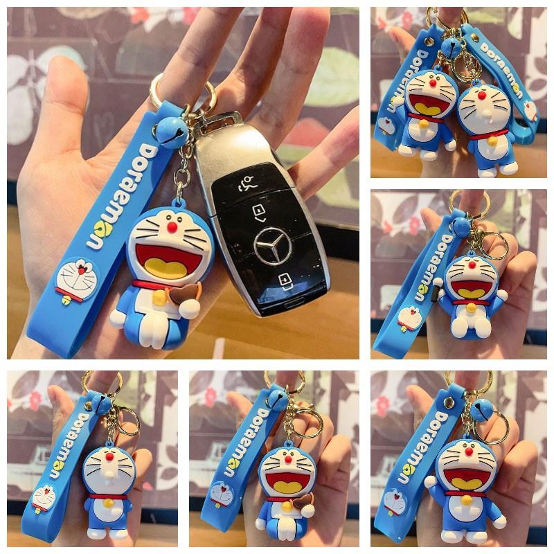 Keychain Doraemon Pvc Figurine Car Keyring Schoolbag Pendant Gifts Halloween