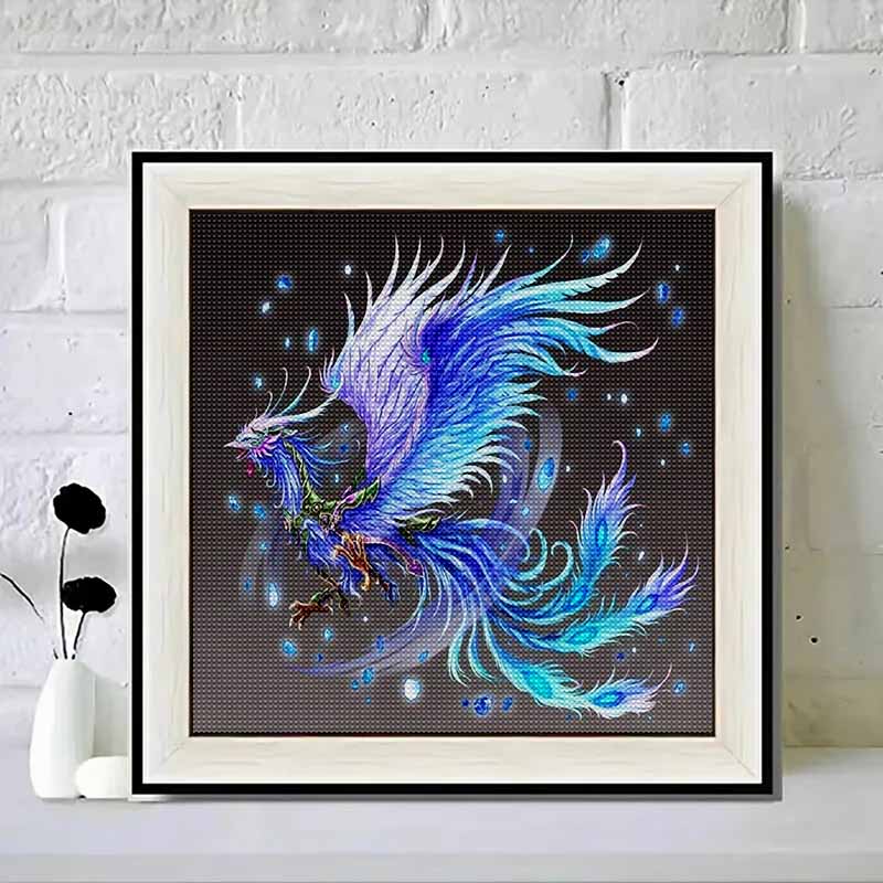 New Arrival 5D DIY Full Circle Diamond Painting "Colorful Phoenix" Embroidery Cross Stitch Home Decor Gift