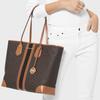 New MICHAEL KORS Eva Canvas Tote Bag Shopping Bag Handbag Women's Apple Brown 30T9GV0T7B-252