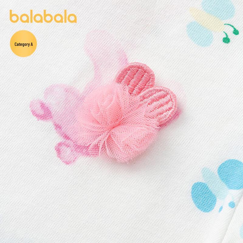 Balabala Baby Mädchen Cartoon T-Shirt mit Puffärmeln