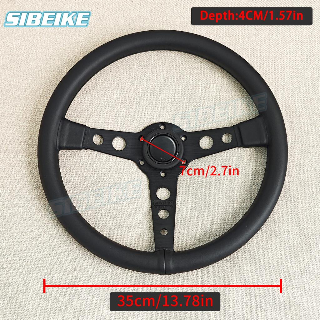 JDM Prototipo Black Edition Steering Wheel Universal Racing Car Sports Drift Steering Wheel