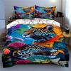 Leopard Floral Design. Bedding Duvet Cover Sets Duvet Covers Pillowcases Gifts (1 * Duvet Cover 2 * Pillowcases, Without Duvet Insert)