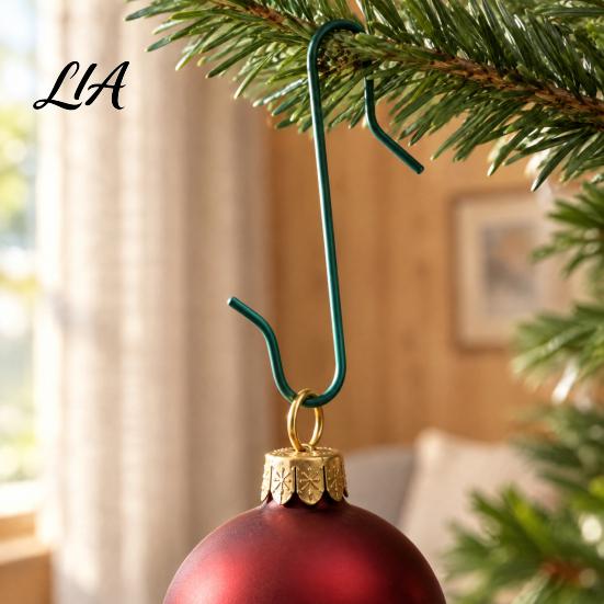 Metal S-shaped Hangers 100 Pcs Christmas Ornament Hooks, S-Shaped Hangers, Festive Tree Hooks for Baubles Balls, Lanterns, Decoration Lightweight