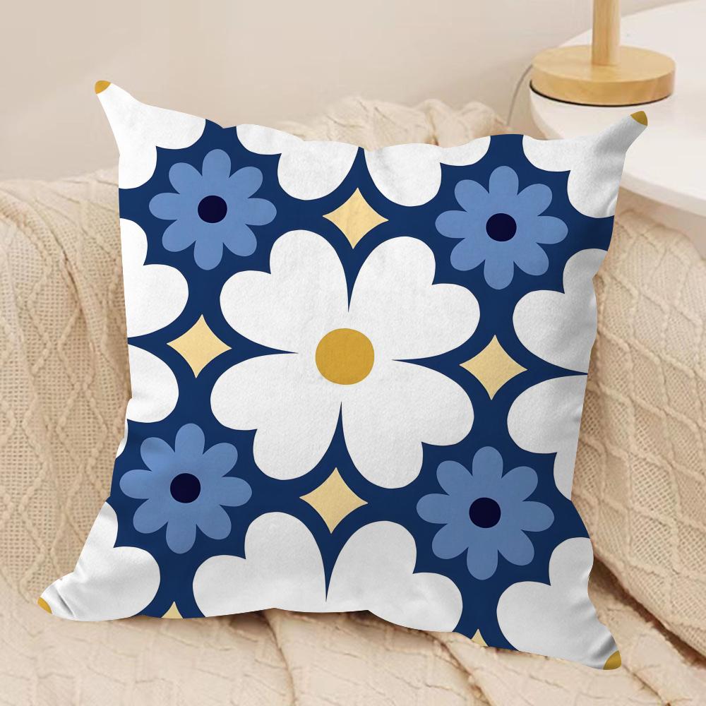 Symmetrical Pattern Cushion Cover Pillowcase Ultra Soft Skin Friendly Fabric Cloud Like Comfort Concealed Zipper