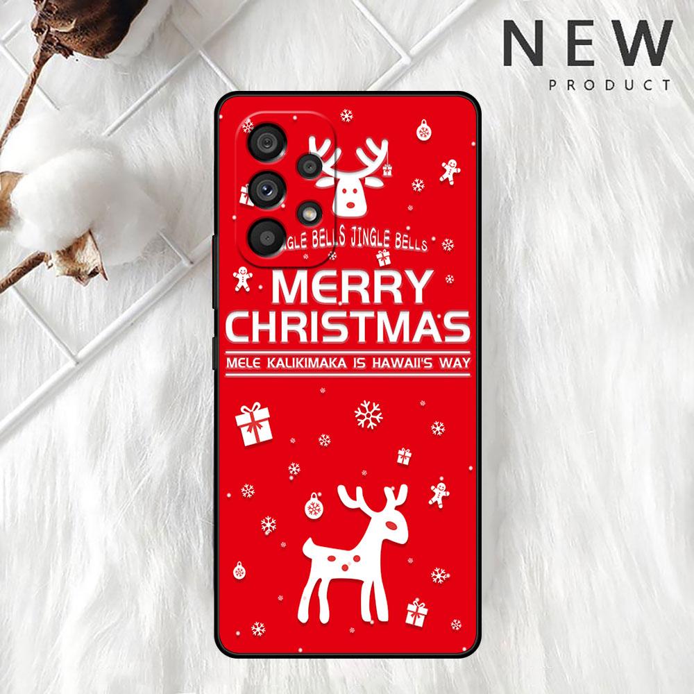 

Snowman Christmas Cartoon Case For Samsung Galaxy A52 A12 A51 A53 A33 A71 A32 A31 A21 A01 A11 A22 Black TPU Phone Shell Samsung A03
