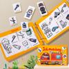 Kids Montessori Quiet Busy Book Reusable Sticker Book Educational Puzzle Sticker Jelly Book Toddler Travel Activity Packs Books