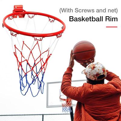 12.6 Inches Foldable  Wall Basketball Rim Standard Basketball Net Sports Netting Indoor Outdoor Basketball Toy