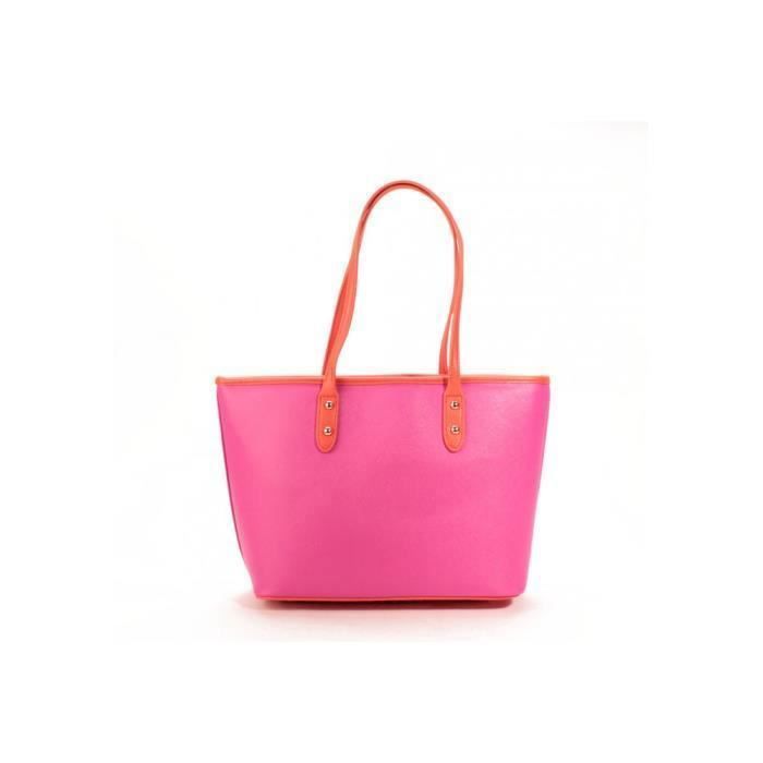 Sac - CHRISTIAN LACROIX - Eternity 9 - Fushia-Orange - 100% Polyurethane - Zippée