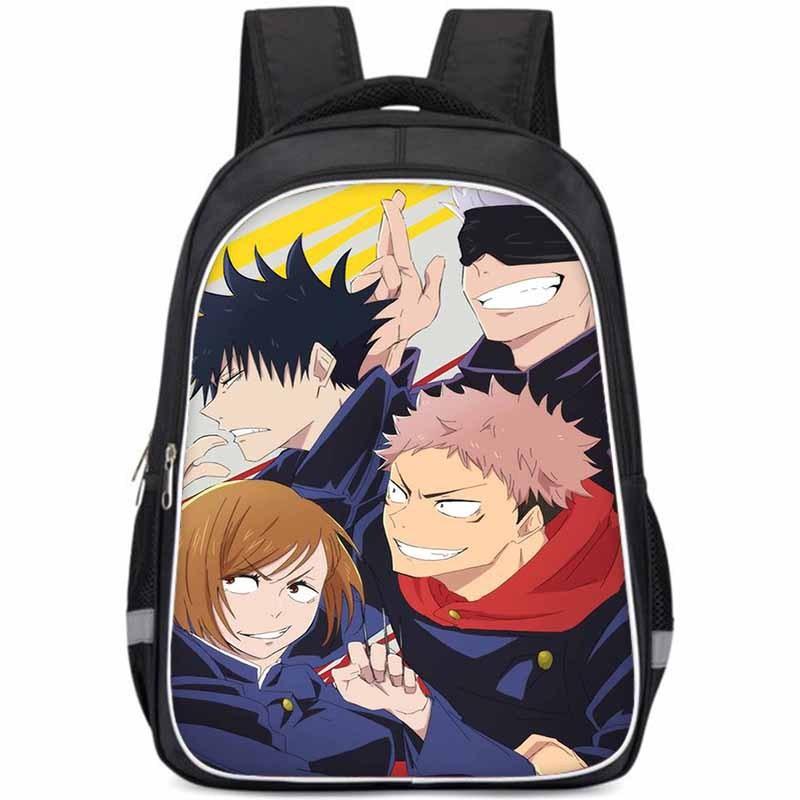 Spacious Jujutsu Kaisen Backpack For Kids With Lightweight Oxford Fabric
