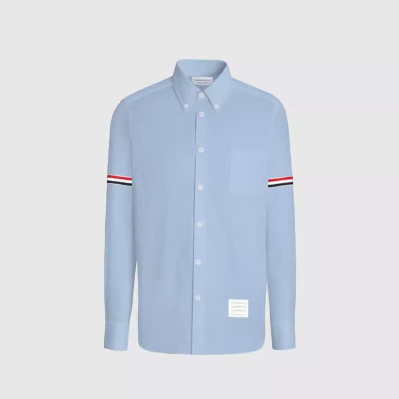TB shirt unisex TB loose casual Oxford spinning couple simple trendy brand color stripe woven white shirt