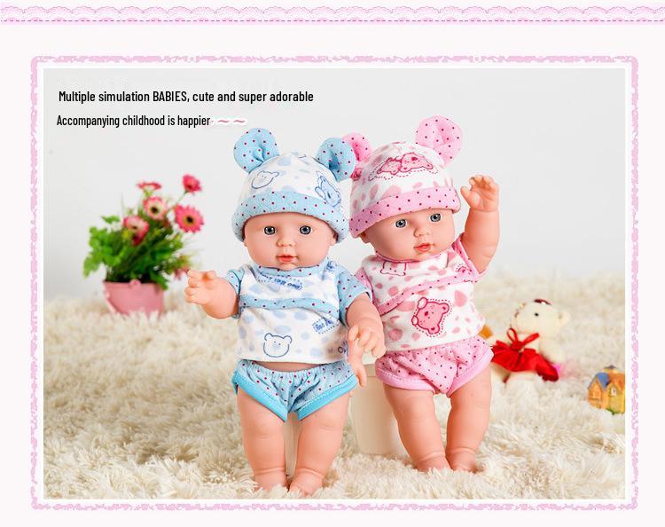 30cm Soft Vinyl Baby Doll - Children's Toy with Simulation Features for Playhouse Fun.