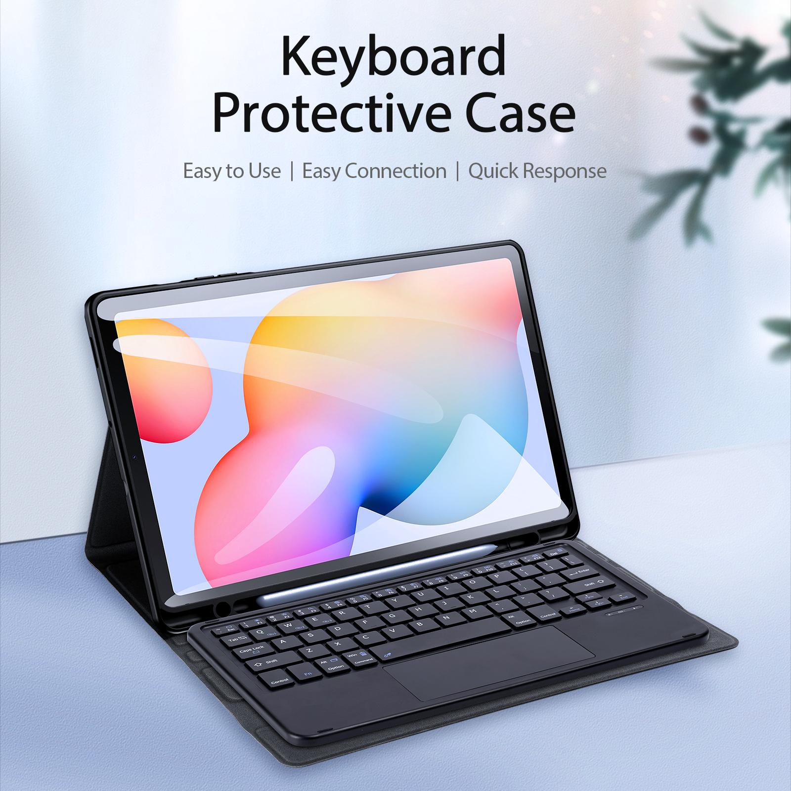

DUX DUCIS Bluetooth-compatible Keyboard Leather Stand Tablet Case for Samsung Galaxy Tab S6 Lite (2020) P610/P615/S6 Lite (2022)/(2024) A