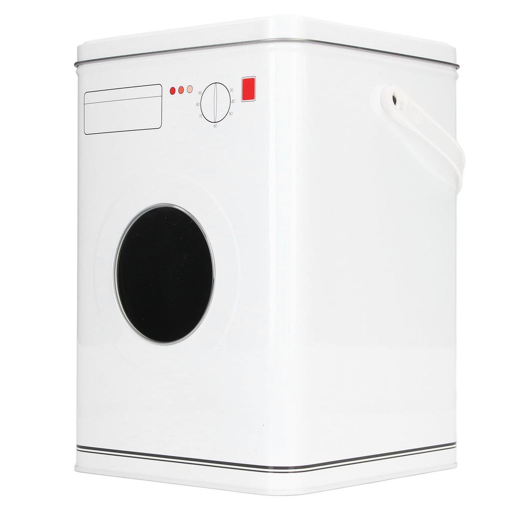 Laundry Powder Container Tinplate Large Capacity Simple Laundry Bead Storage Box Container With Handle White