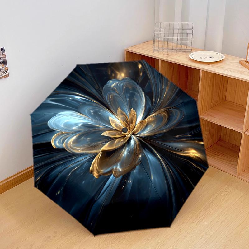 

1 PC Automatic Folding Umbrella - Beautiful flowersPattern, Portable & Foldable Design with 8 Ribs, Christmas Birthday Gifts