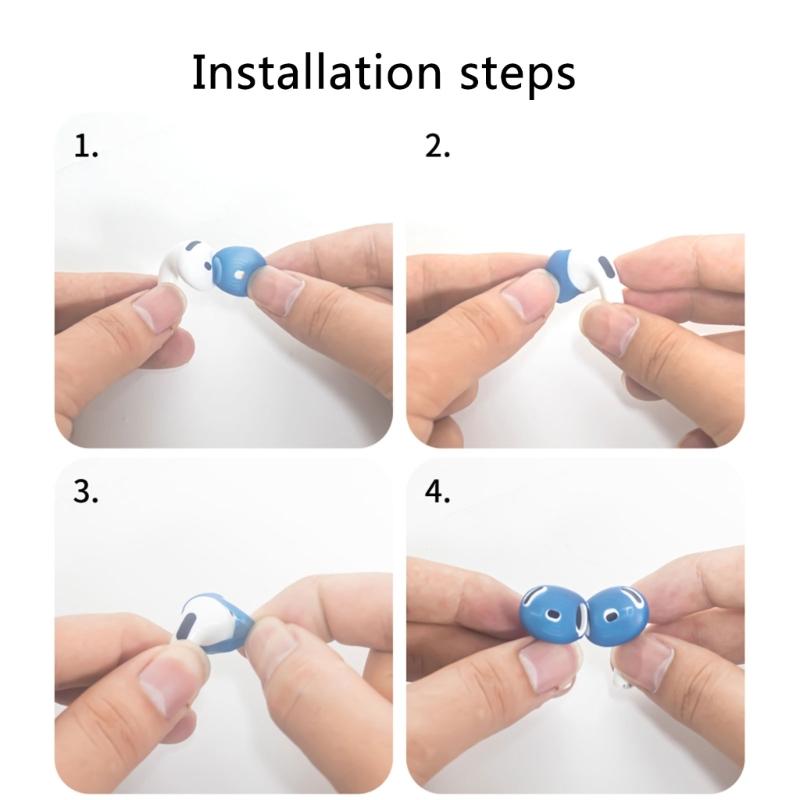 Silicone Earbud Tip Protective Covers Comfortable for Air Pods 4 Earphone Noise Isolation Prolonged Use Durability 5Pair