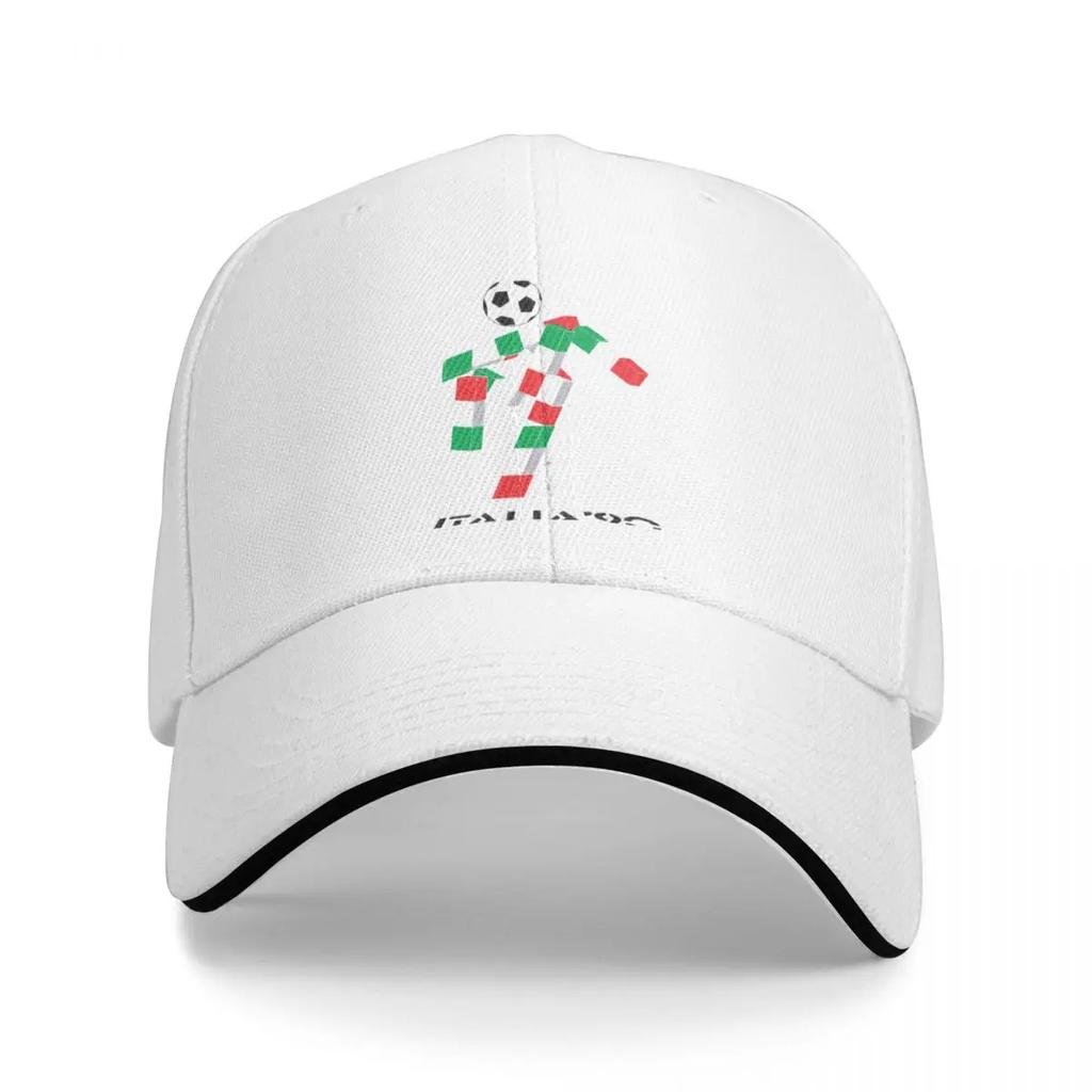 Italia 90 Footballer Logo Baseball Cap Funny Hats Designer Hat Vintage Birthday Women Beach Fashion Men's