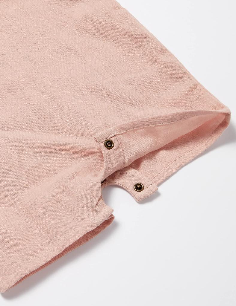 Organic Overalls Baby Rosewater [L'ovedbaby] (Muslin) Bodysuit, (Rosewater Pink), 6-9M (6-9 months)