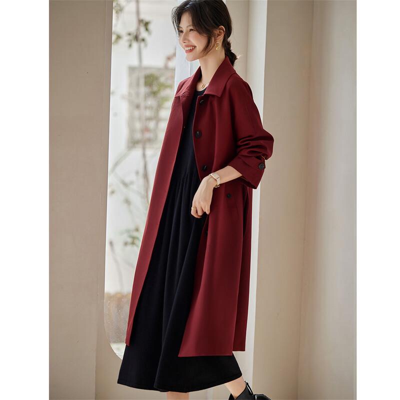Women's Retro Belted Trench Coat