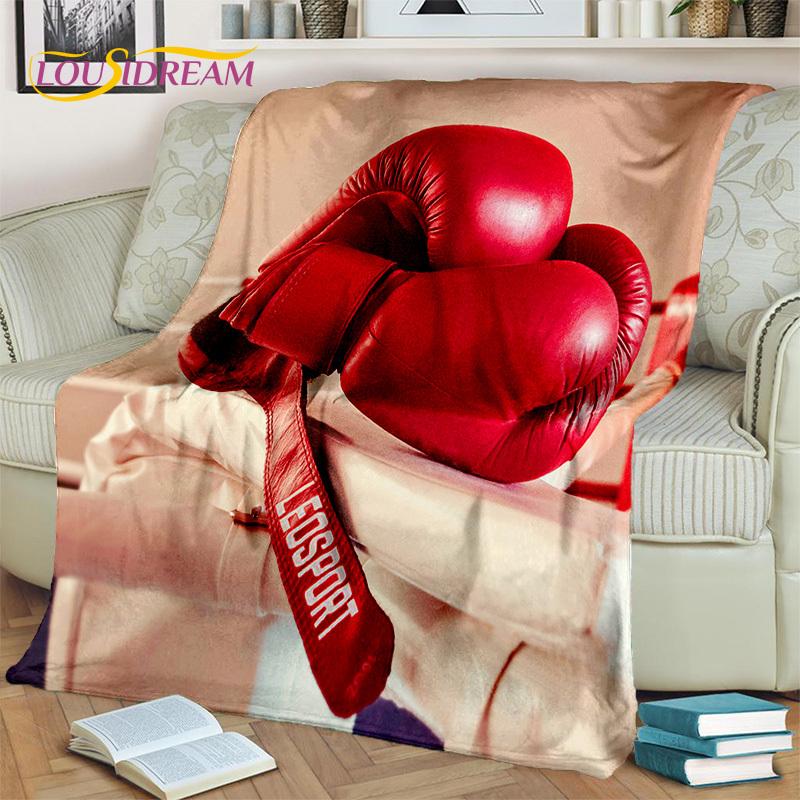 Boxing Gloves 3D Boxer Fight HD Blanket,Soft Throw Blanket for Home Bedroom Bed Sofa Picnic Travel Office Rest Cover Blanket Kid