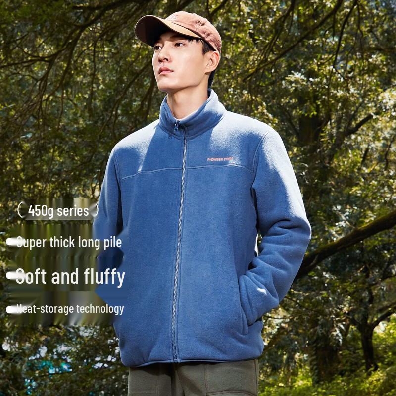 Pioneer Camp Men's Outdoor Stand Collar Thickened Fleece Jacket