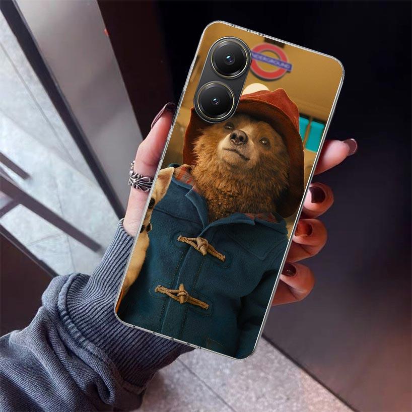 Cute P-PaddingtonS Bear Phone Case For Xiaomi Poco X7 X6 X5 Pro F7 Ultra Redmi 15C 15 13 13C 12 12C 10 10A 10C 9 9A 9C 9T Shell
